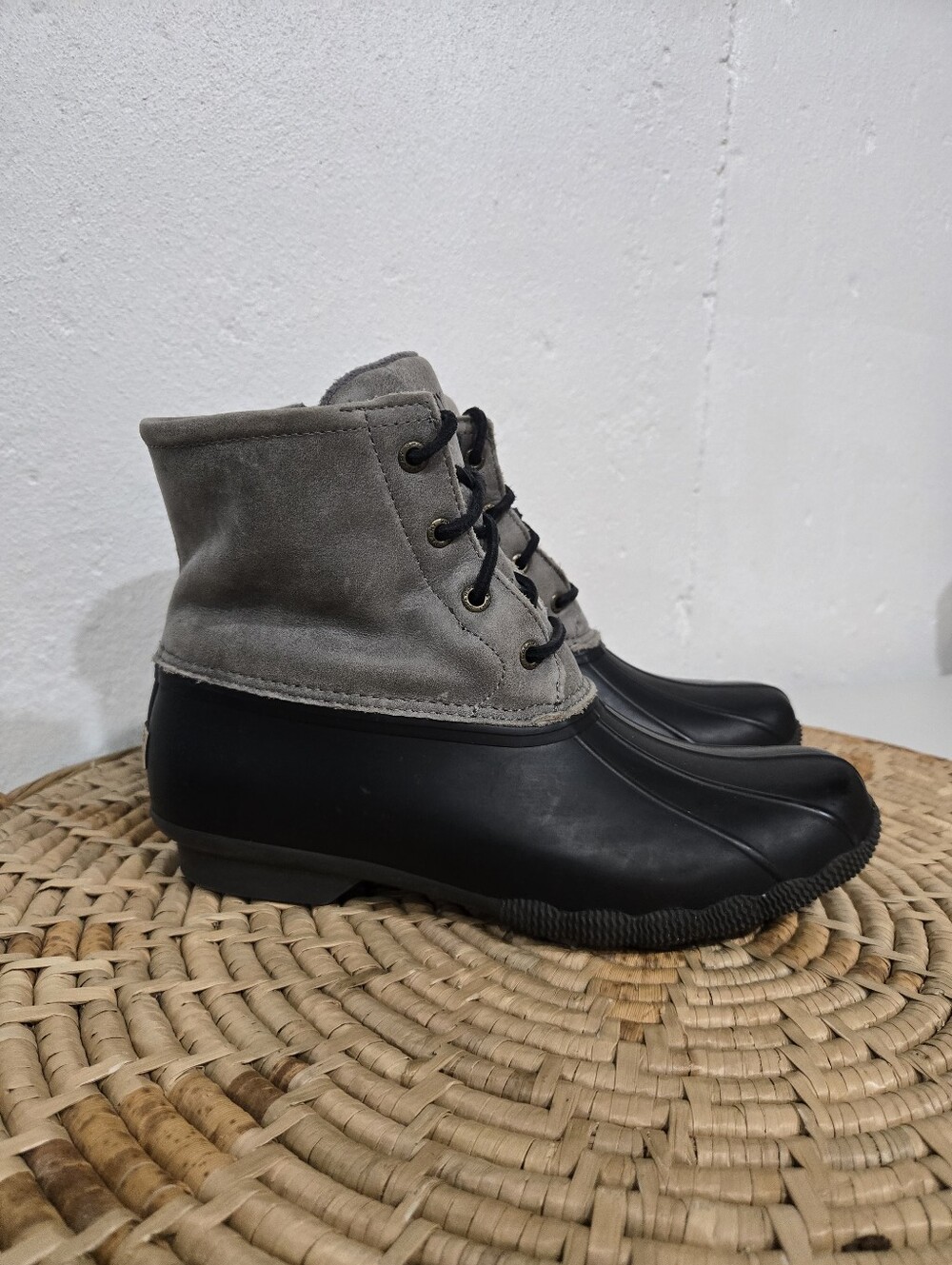 Sperry Gray Black Duck Boots